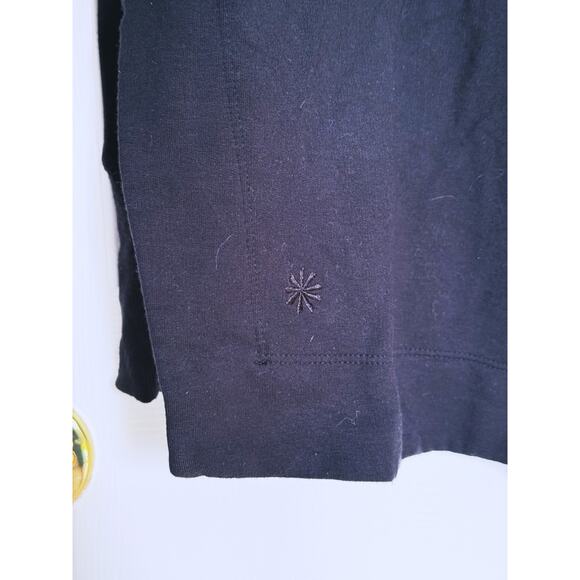 Athleta Coaster Luxe Recover Fleece Sweatshirt Black Medium Cozy Lounge Soft - Picture 9 of 9